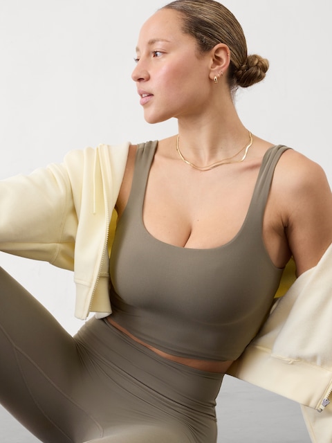 Transcend Square Neck Crop Sports Bra D-DD