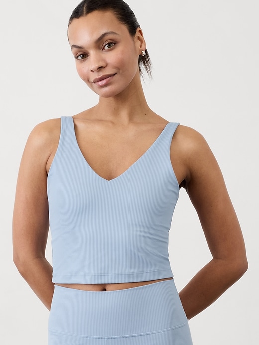 Image number 1 showing, Transcend V Neck Rib Crop Bra A-C