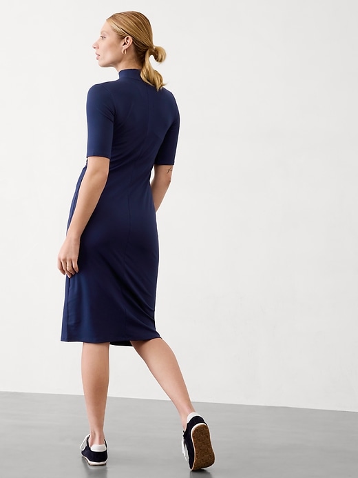 Image number 3 showing, Signature Rib Mock Neck Dress