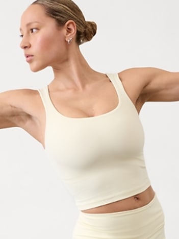 Transcend Square Neck Crop Sports Bra D-DD