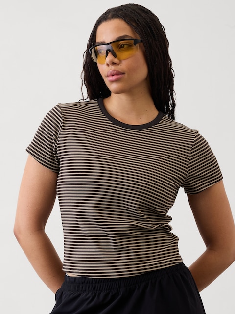Signature Rib Crop Tee
