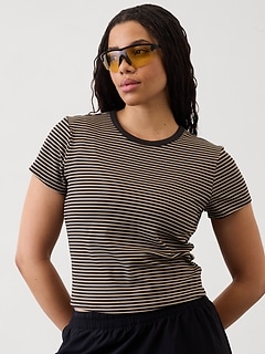 Signature Rib Crop Tee