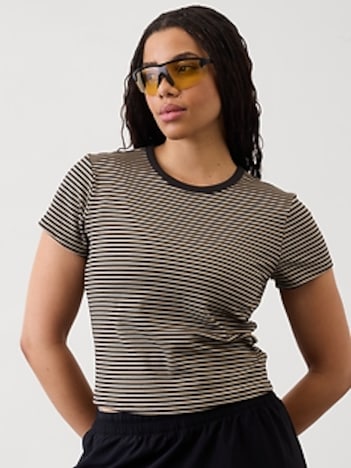 Signature Rib Crop Tee