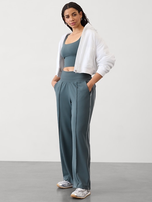 Image number 6 showing, Venice High Rise Track Stripe Wide Leg Pant