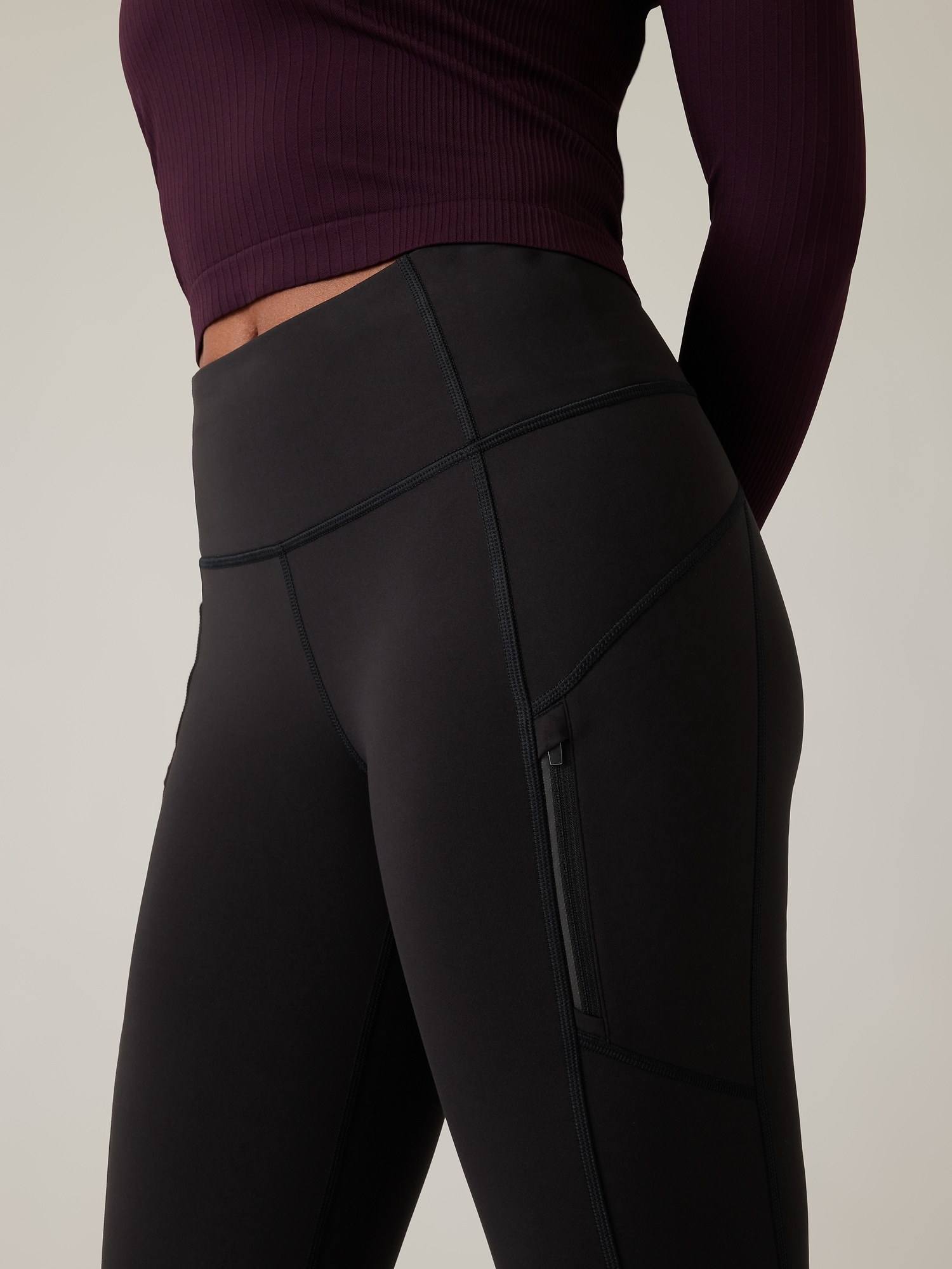 Athleta SP black Rainier Tight legging pant outdoor run walk deals hiking warm winter