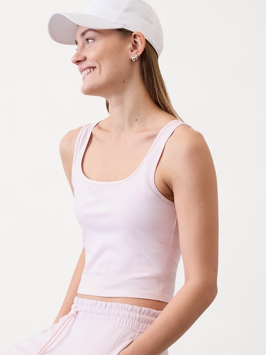 Image number 4 showing, Signature Rib Square Neck Crop Tank