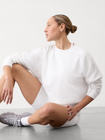 Forever Fleece Dolman Crop Sweatshirt