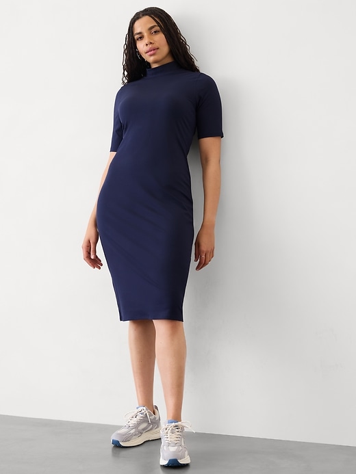 Image number 6 showing, Signature Rib Mock Neck Dress