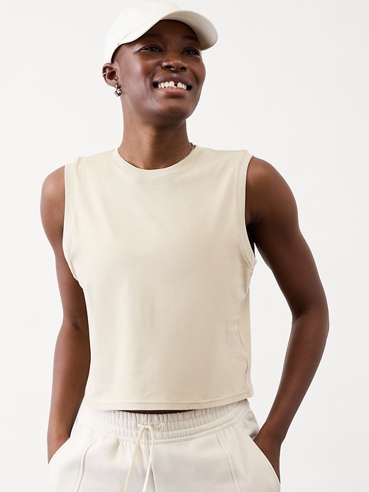 Image number 1 showing, True Cotton Crop Tank