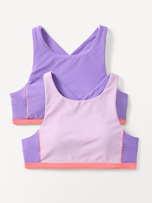 Image number 2 showing, Athleta Girl Reverisble High Neck Colorblock Bikini