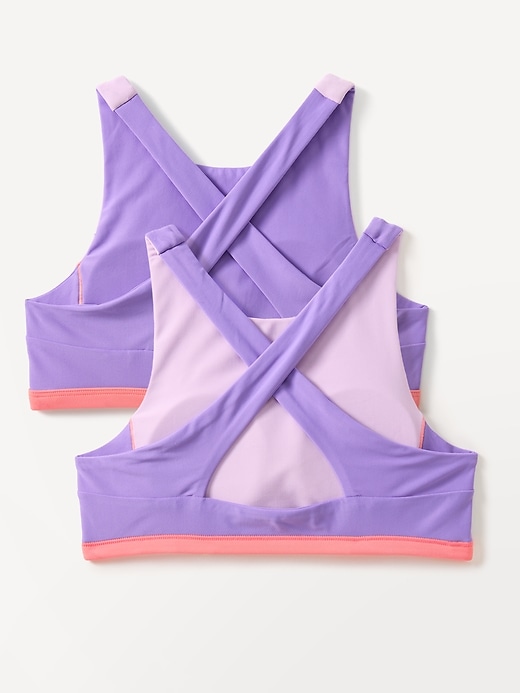 Image number 3 showing, Athleta Girl Reverisble High Neck Colorblock Bikini