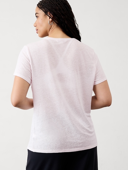 Image number 6 showing, Getaway Linen Blend Tee