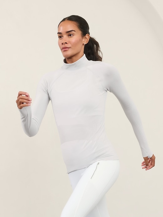 Image number 1 showing, Momentum Seamless Mock Neck Top