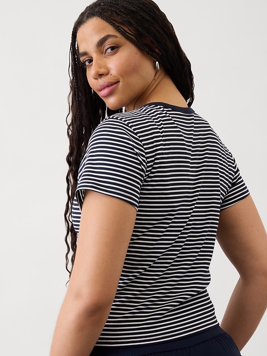 Image number 1 showing, Signature Rib Crop Tee