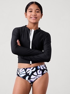 Athleta Girl Reversible Mid Rise Swim Bottom