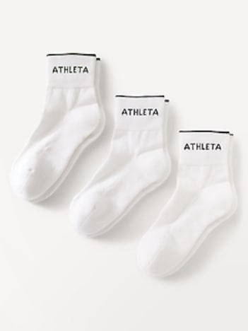 Athleta Everyday Quarter Crew Sock 3-Pack