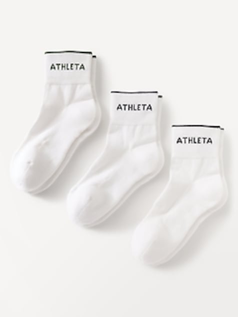 Athleta Everyday Quarter Crew Sock 3-Pack