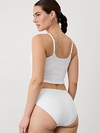 High Waist Pique Swim Bottom