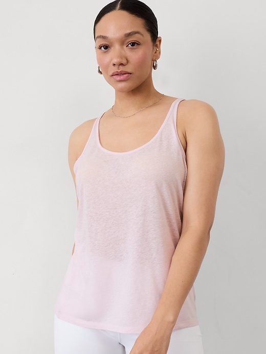 Image number 5 showing, Getaway Linen Blend Tank