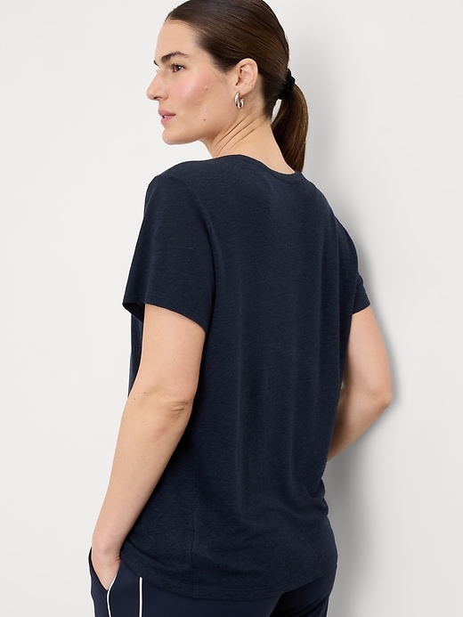 Image number 6 showing, Getaway Linen Blend Tee