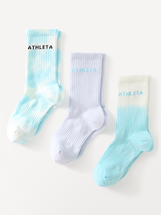 View large product image 1 of 2. Athleta Girl Everyday Crew Sock 3-Pack