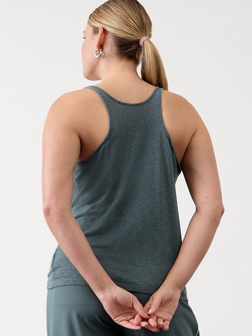 Image number 6 showing, Getaway Linen Blend Tank