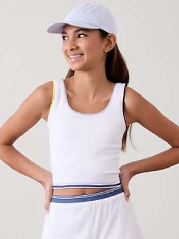 Athleta Girl Rise Above Rib Crop Tank