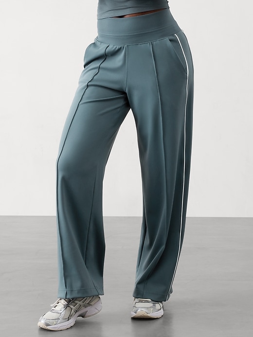 Image number 8 showing, Venice High Rise Track Stripe Wide Leg Pant