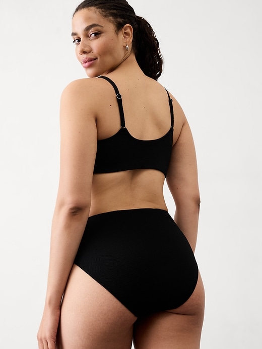 Image number 4 showing, High Waist Pique Swim Bottom