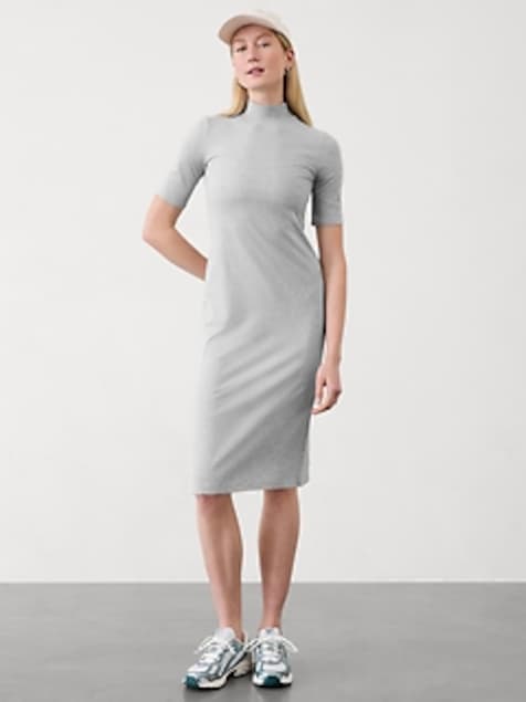 Signature Rib Mock Neck Dress