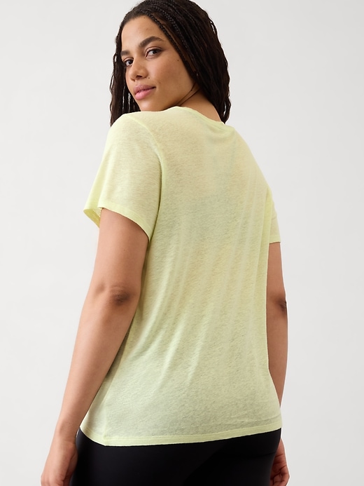 Image number 6 showing, Getaway Linen Blend Tee