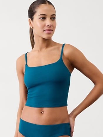 Scoop Crop Pique Tankini A-C