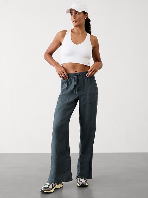 Image number 6 showing, Retreat Linen High Rise Wide Leg Pant