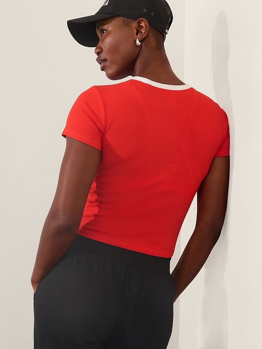 Image number 3 showing, Signature Rib Crop Tee