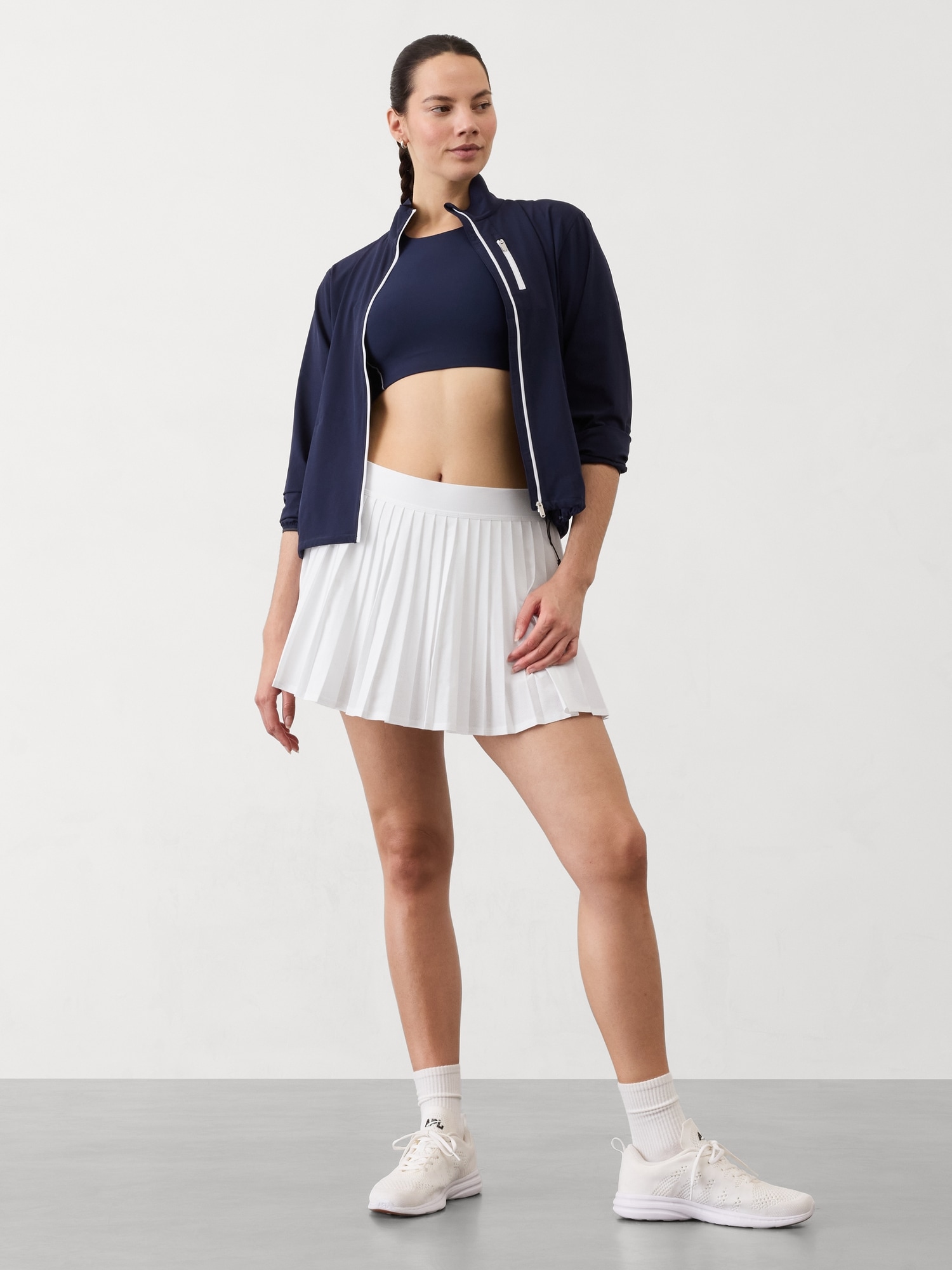 Match Point Pleated Lasercut 13 1/2" Skort