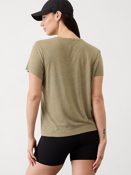 Image number 6 showing, Getaway Linen Blend Tee