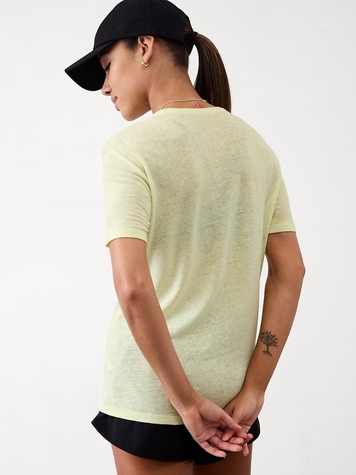 Image number 2 showing, Getaway Linen Blend Tee