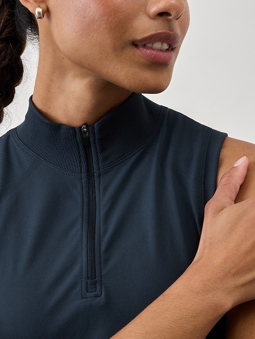 Image number 4 showing, Seamless Half Zip Tank