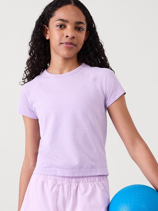 View large product image 1 of 3. Athleta Girl Power Up Sport Length Tee