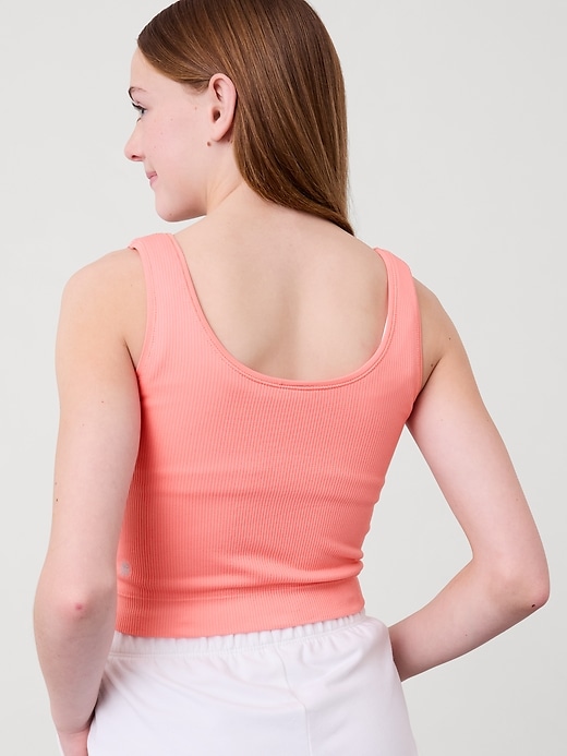 View large product image 2 of 3. Athleta Girl Rise Above Rib Crop Tank