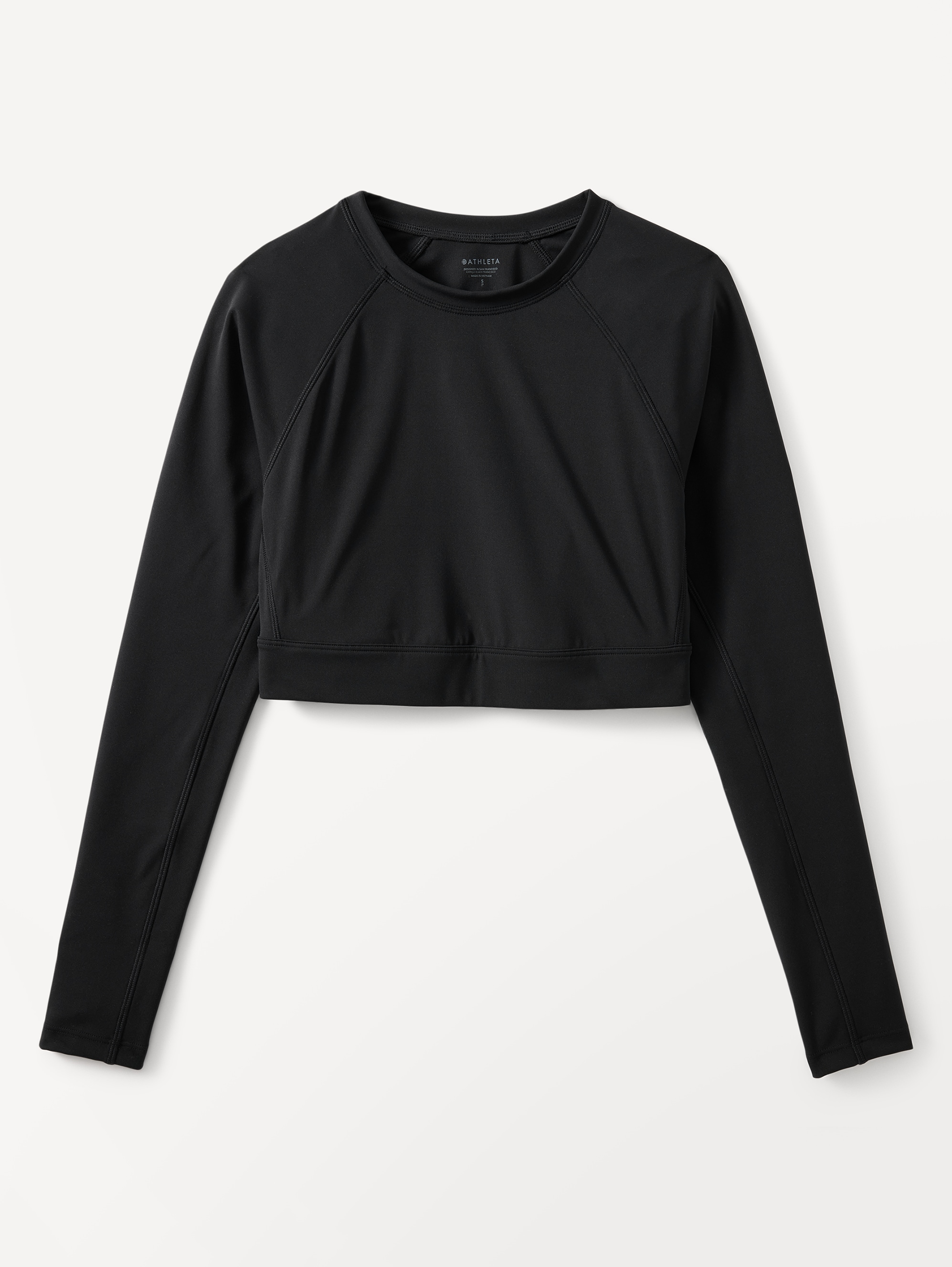 Athleta Crop Rashguard - Black (Black)