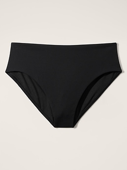 Athleta High Waist Cheeky Swim Bottom - Black (Black)