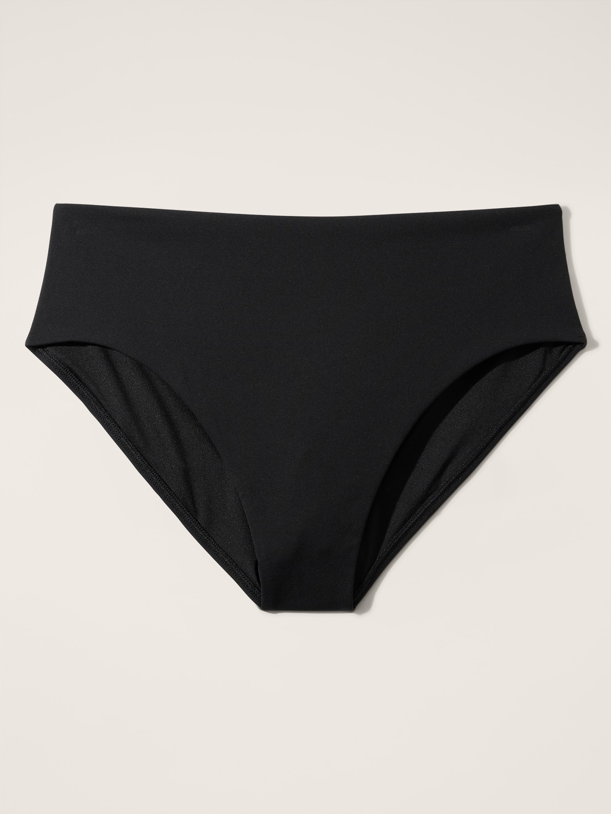 Athleta High Waist Cheeky Swim Bottom - Black (Black)