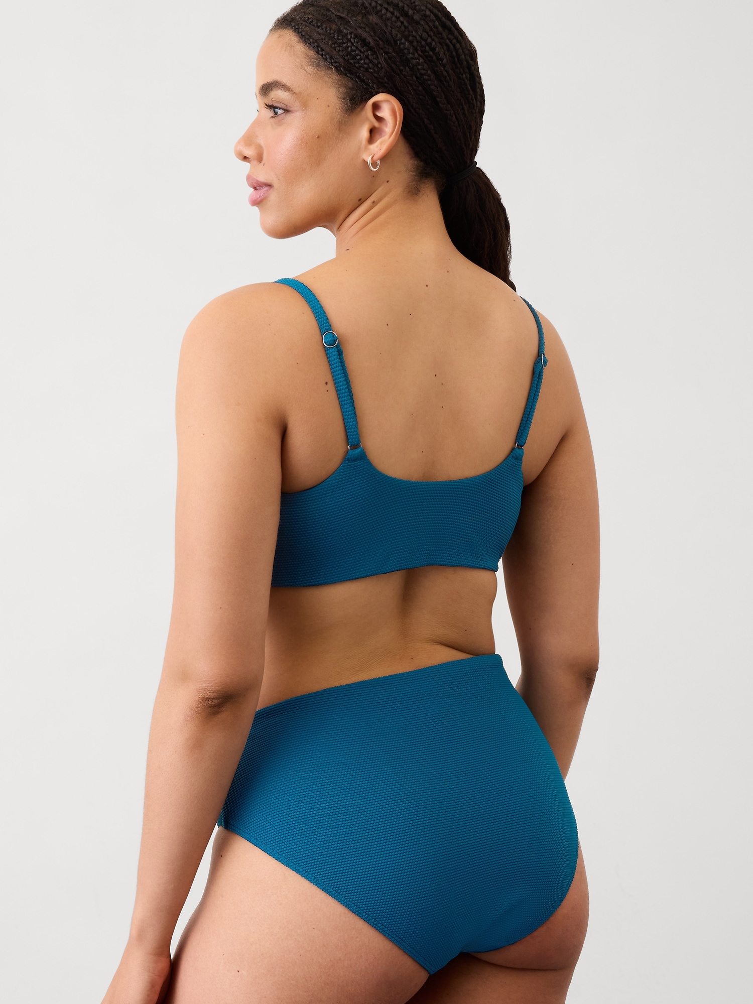 High Rise Pique Swim Bottom