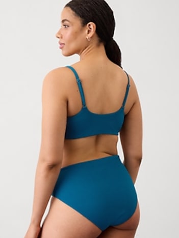 High Waist Pique Swim Bottom