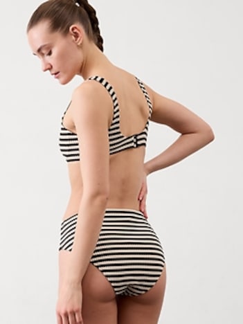 High Waist Yarn Dye Swim Bottom