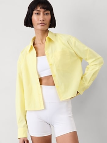 Midday Cropped Poplin Shirt