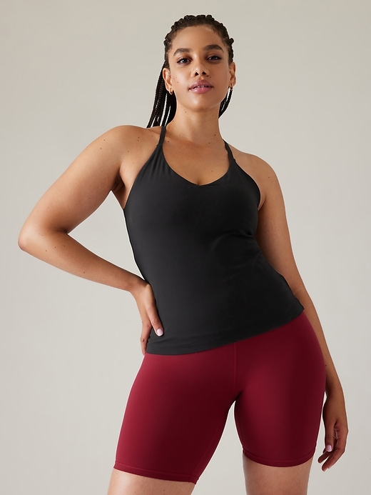 Image number 1 showing, Elation V-Neck Built-In Bra Tank A-C