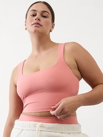 Transcend Square Neck Crop Sports Bra A-C