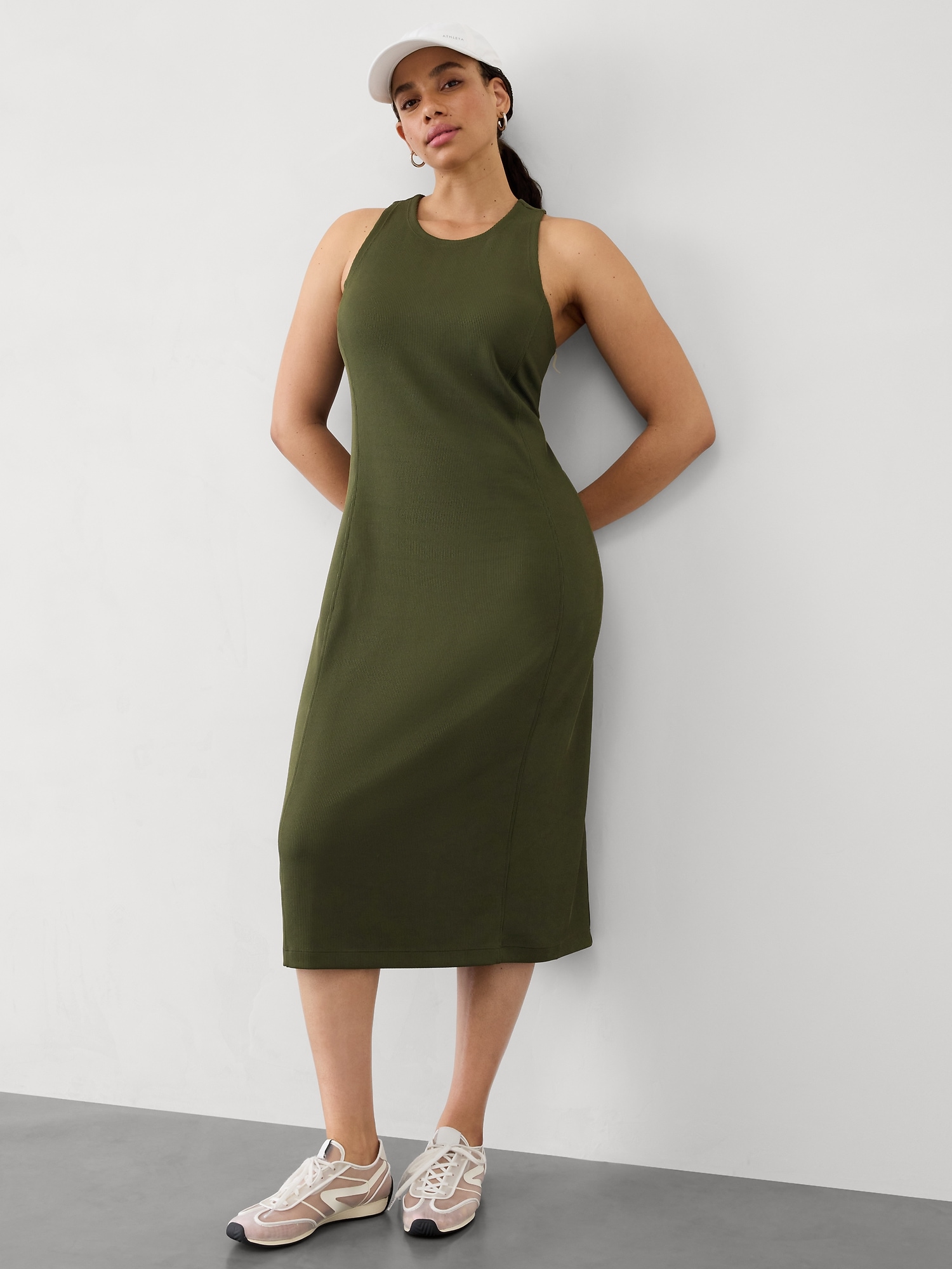 Seasoft Rib Midi Tank Dress